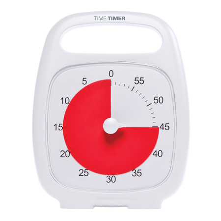 TIME TIMER PLUS®, 60 Minute, White TTMP7WHT